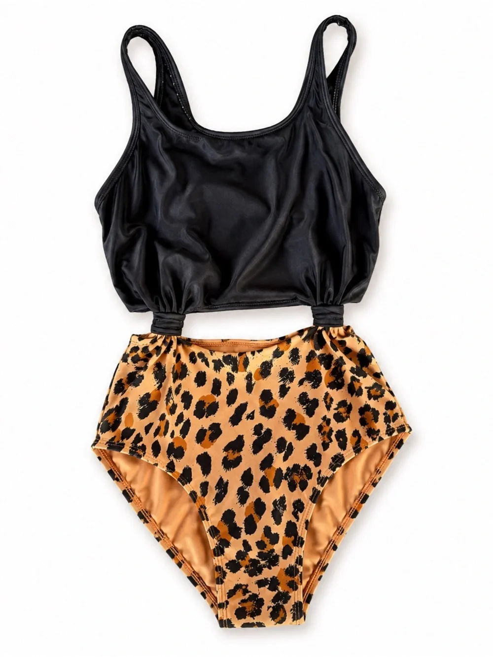 Girls Size 10 Leopard Print Cutout One-Piece Swimsuit 🖤🐆